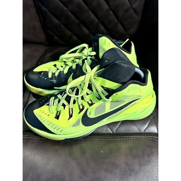 NIKE MENS HYPERDUNK‎ VOLT 2014 - 653640-700 - SZ (8) EUC AND GENTLY WORN - Picture 1 of 5